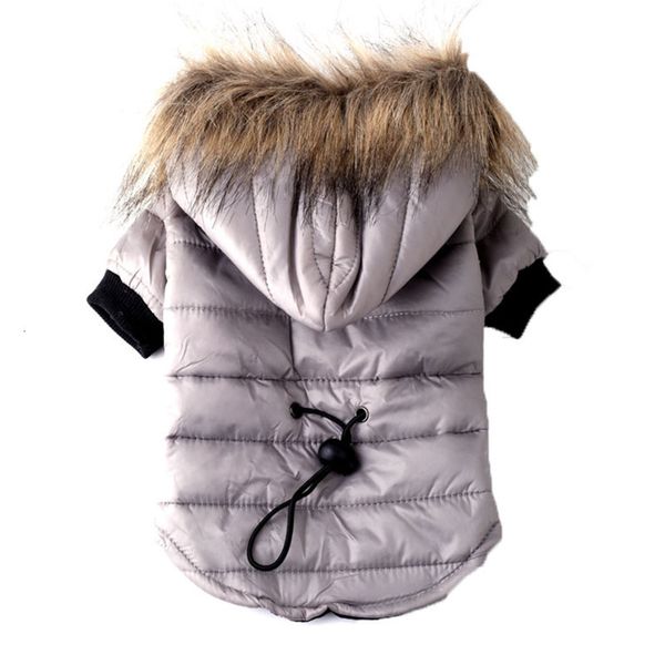

factory price coat winter warm small dog clothes for pet soft fur hood puppy down jacket clothing 5 sizes
