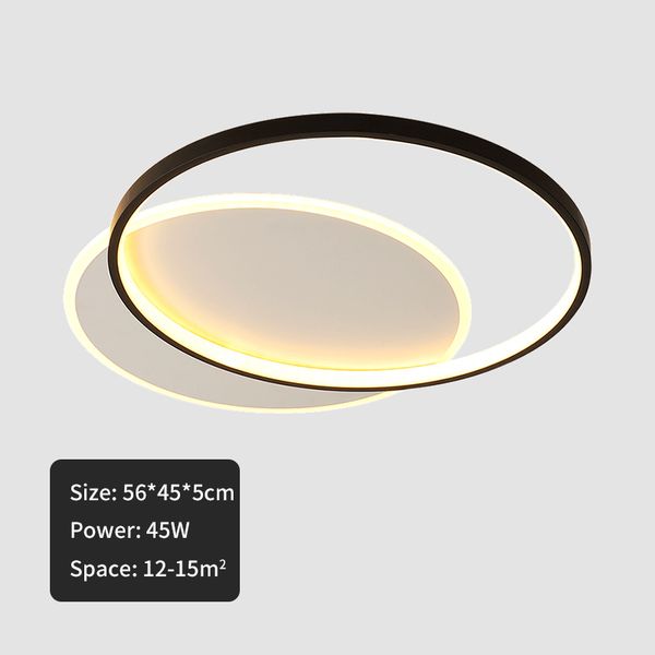 

2021 new modern simplicity led round lamp of black ceiling white illumination panel to be room study house lamps fe6z