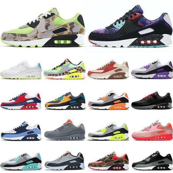 

2020 men womens air casual shoes 90 cushion classic max 90s sneakers surface breathable black red white running sport athletic trainers