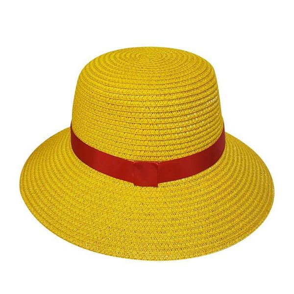 

anime one piece luffy anime cosplay summer straw hat women wide brim sun protection beach hat sun hats for women ladies, Blue;gray
