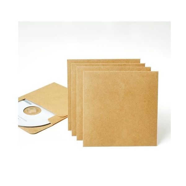 

50pcs vintage kraft cd paper case blank kraft envelopes natural color plain kraft paper gift envelope d sqcfmq