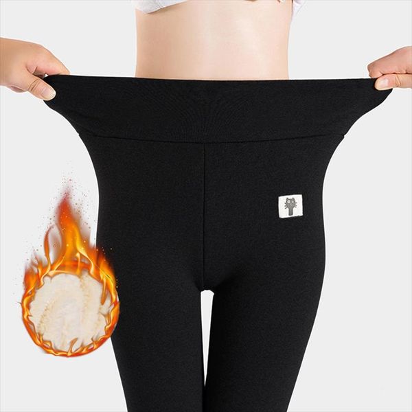 

теплые женские брюки зимние узкие толстые бархатные шерстяные флисовые легинские брюки laybskin cashmere брюки женские леггинсы, Black