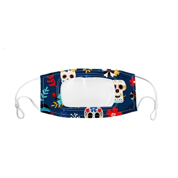 

factory reusable visible lip language halloween face mask with clear window pet anti-dust washable mouth masks cotton hh pej5f