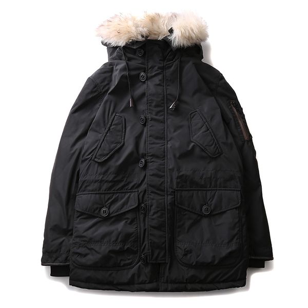 

2021 parka men's winter jacket from new arrival fashion design great coat with hood to bottom long coats men homme f26 nfr2, Black