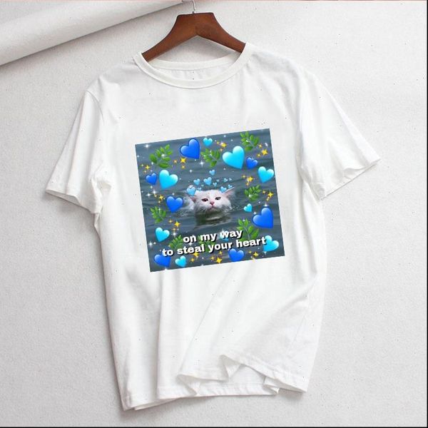 

zogank women summer fashion t shirt casual short sleeve cartoon tee shirts loose harjauku cute t shirts ladies tees, White