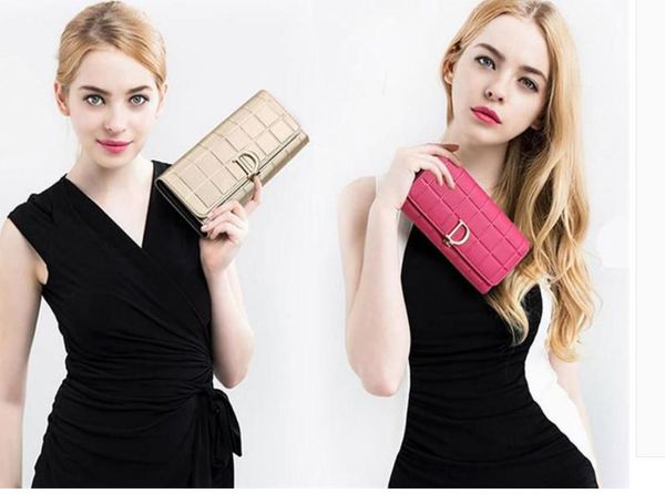 

2021 new style fashion women's long wallet, Red;black
