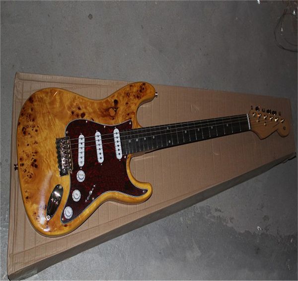 Ücretsiz Kargo Yeni F Doğa Ahşap Altın Aksesuarları Gülağacı Fretboard 6 Dize Elektro Gitar !!