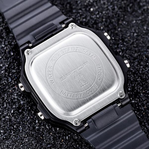 

sanda outdoor sport watch men digital watches 5bar waterproof alarm clock fashion military men digital watch montre homme wmtlxl, Silver