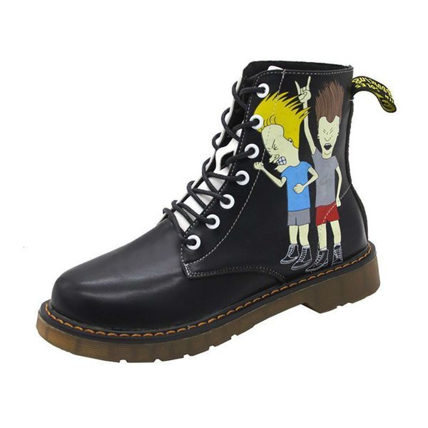 

чернокожие женские готические лодыжки для женщин, поливающие резиновые сапоги женщины панк осенняя платформа для платформы женские зимние бо, Black