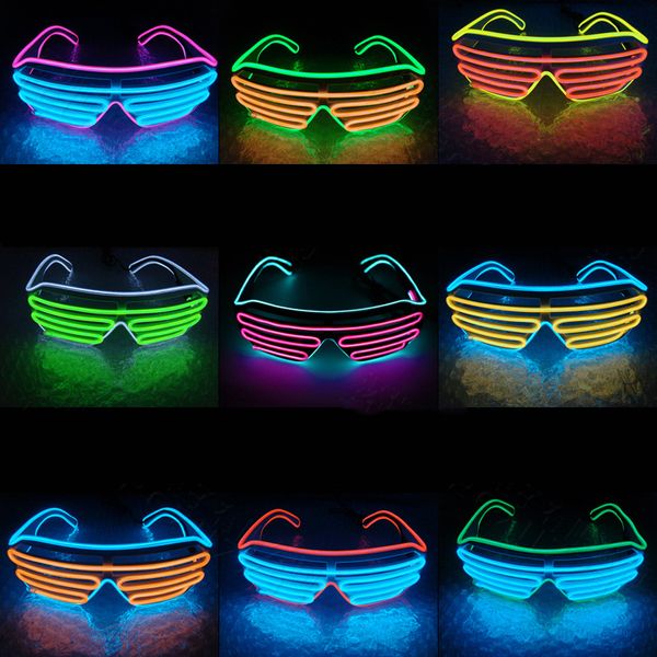 

party led glasses wire fluorescent flash glasses graduation birthday party bar decorative luminous eyewear atmosphere props vtky2243