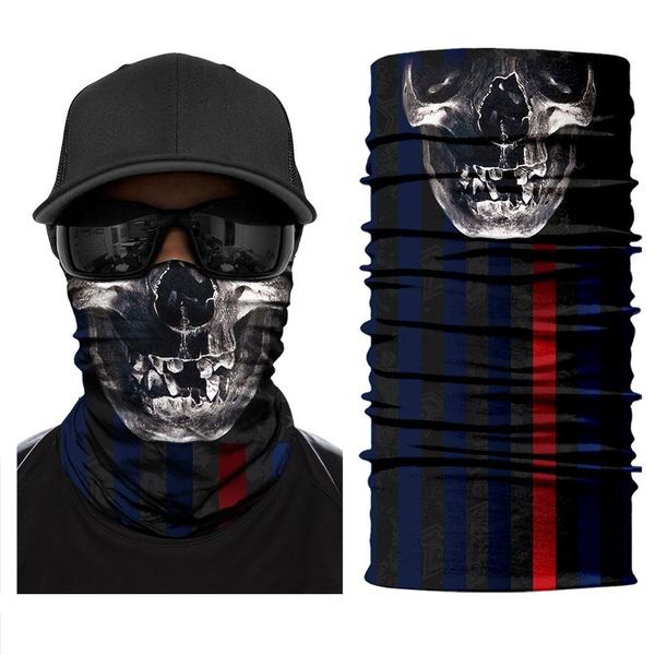 

venom skull 3d printed bandana face cover half mask neck gaiter cycling hiking bicycle running tube scarf men women headband new jlllgh, Black
