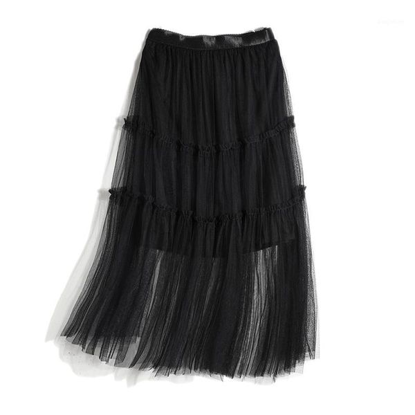 

new net yarn female 36 b8216 bust skirt of1, Black