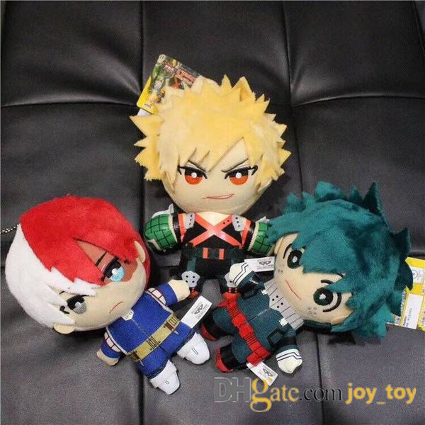 

my hero academia plush toy 15cm stuffed doll figure bag pendant key chain midoriya izuku bakugou katsuki todoroki s doll toys