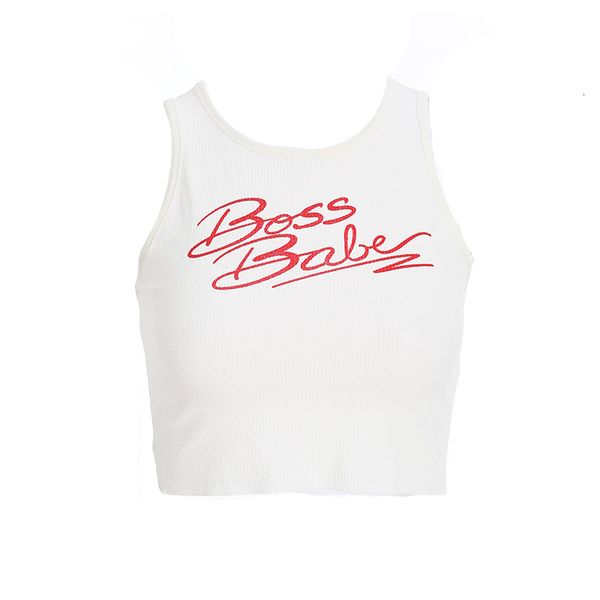 

2021 new essential summer type women rewritable textile pure white letters short printed vax6