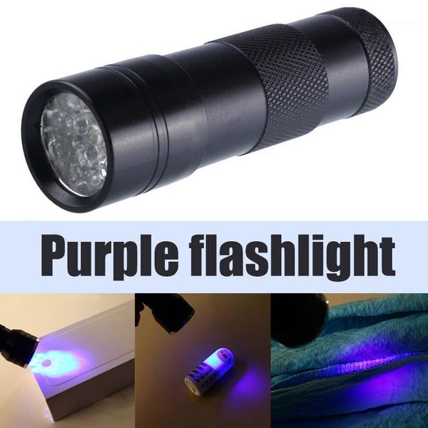 

uv 12 leds blacklight counterfeit detector purple light lamp torch1