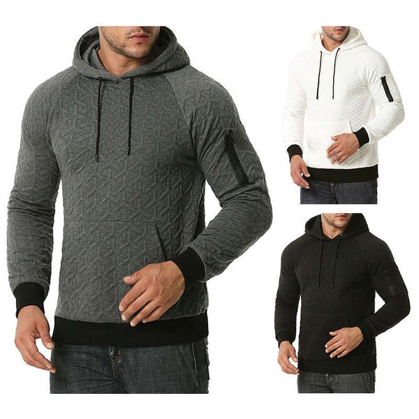 

new mannequin men's silk wool sports casual hooded sweater coat 5012, Gray