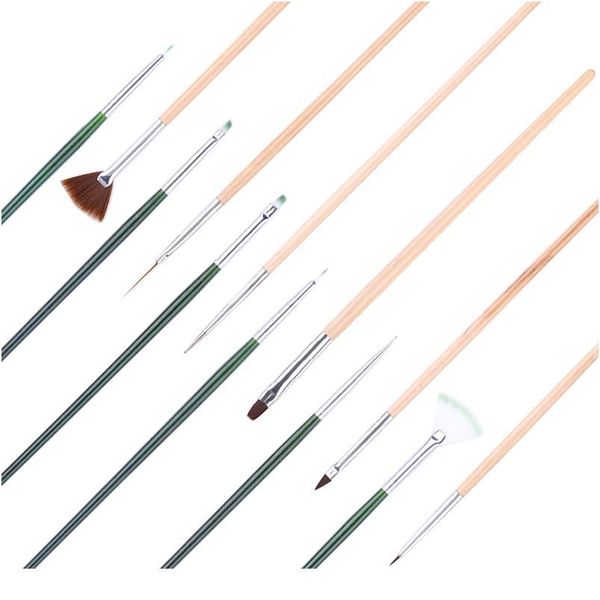 

8pcs/set uv gel liner nail brush painting drawing liner acrylic pens marble handle nail art pens diy tool for gel jlluxb
