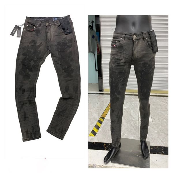 

selling mens skinny jeans light blue distressed track suit for man with zip ripped knee long straight mid skinny motorcycle jeans plus size