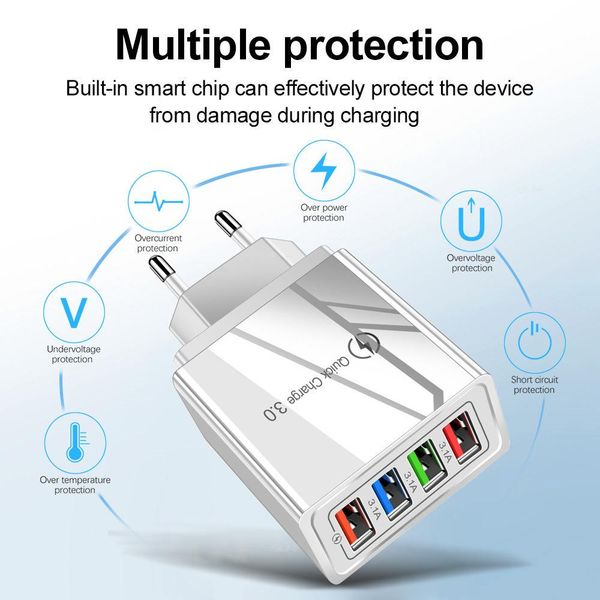 

универсальный usb travel mobile charger charger adapter для iphone samsung smart smartphone usb быстрые зарядные устройства зарядки головы