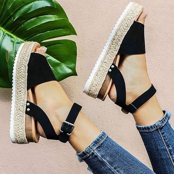 

dihope women sandals high heels leopard snakeskin pattern wedges summer shoe flip flop chaussures femme plus size35-431, Black