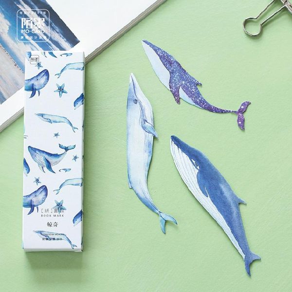 

x15 30 шт. коробка мирные китов бумага закладка craft diy школьная офис поставка детский студент канцтовары x15 30 шт. коробка h wmtdsx