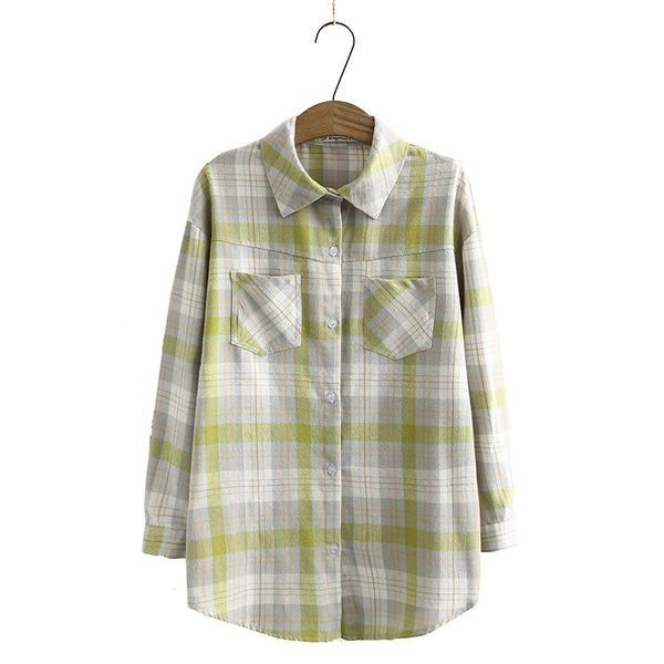 

size l-4xl plus ladies long sleeves chess casual blouse spring new big ol'blouses n8a0, White