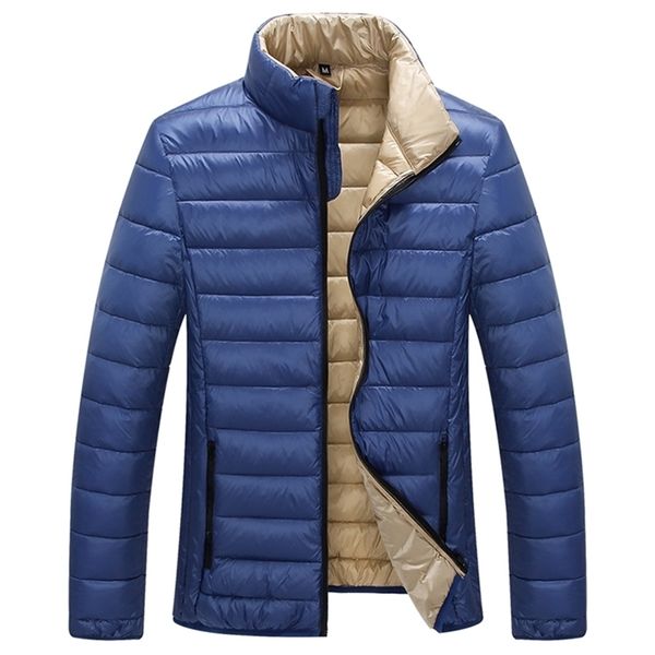 

new fashion casual ultralight mens duck down jackets autumn & winter coat men lightweight duck down jacket men overcoats 201223, Black