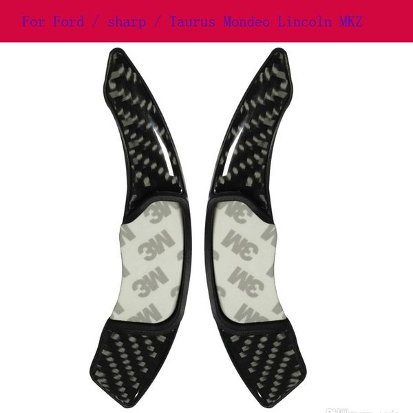 

2pcs quality carbon fiber dsg steering wheel shift paddle shifter for ford / sharp / taurus mondeo lincoln mkz 2013-2017