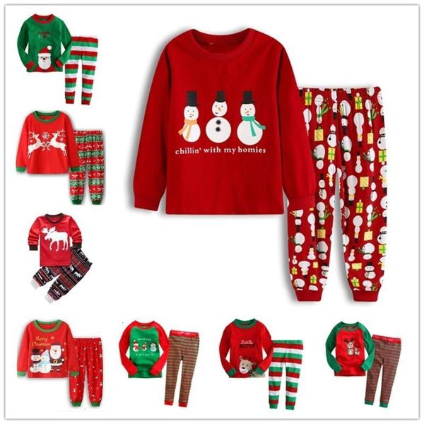 

boys children's sve wear and long girls' baby christmas new year cartoon underwear household suit pajamas y2, Blue;red