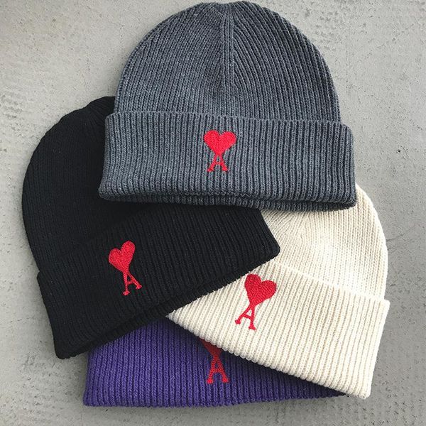 

autumn winter fashion classic trendy brand luxry design women men couple love embroidery wool knitted knit hat beanie a1