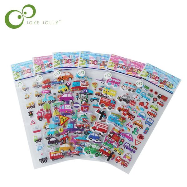 

5 sheets crtoon traffic car vehicle diy stickers toys pvc scrapbook for children diary notebook decoration gifts gyh wmtpzd