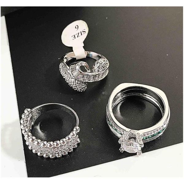 

silver gold ring colorful rhinestone fashion bling bling crystal rhinestone korean jewelry w jllqkc yy_dhhome