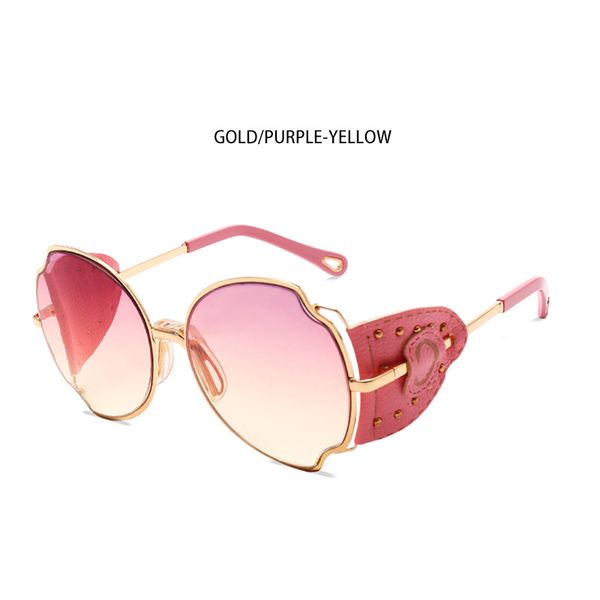 

2021 new fashion sunglasses metal frame personalized sun glasses, men and women same style street pgraphy sunglasses, White;black