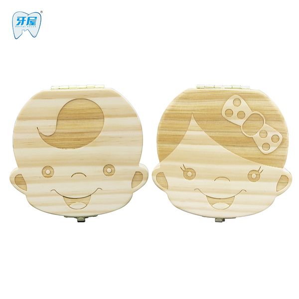 

teeth box organizer keep baby milk teeth wood storage box great gifts 3-6 years creative for kids boy and girl image lj201105