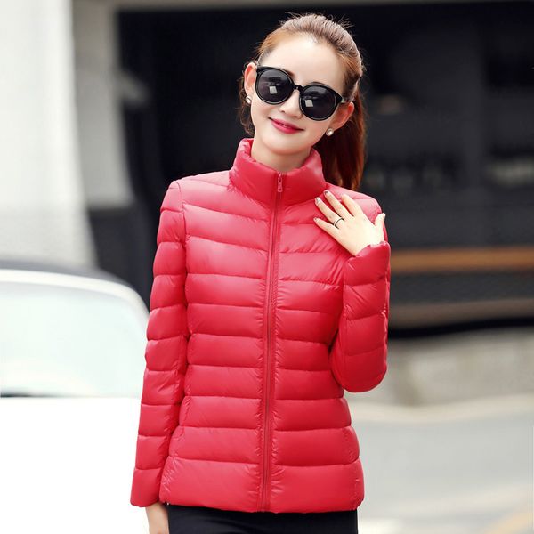 

lightweight thermal slimmer down jacket fashion white duck 201027, Black