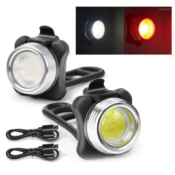 

bike lights bicycle light usb charging 5 mode two-color cob tail white stepless dimming taillight accessories1