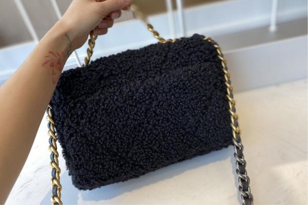 

female single shoulder bag lamb fur chain bag super textured handbag fashion messenger portable wallet gentle and cutebsg