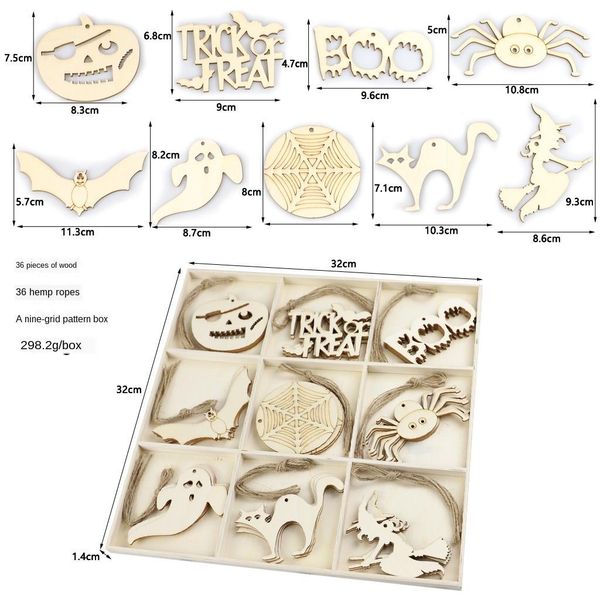 

креативный деревянный декор дома ремесла праздник украшения партии подвески главная diy хэллоуин украшения домашнее украшение jlliwf garden