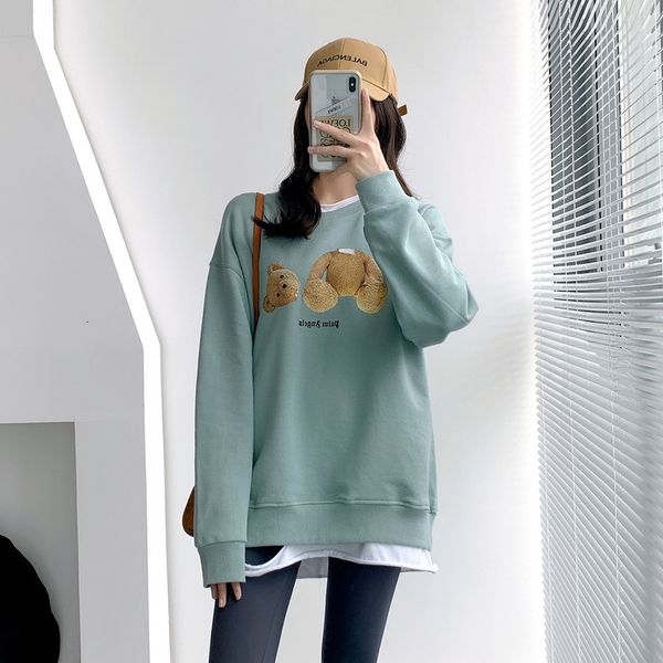 

2020 new autumn and winter loose men's and women's round neck top, Black