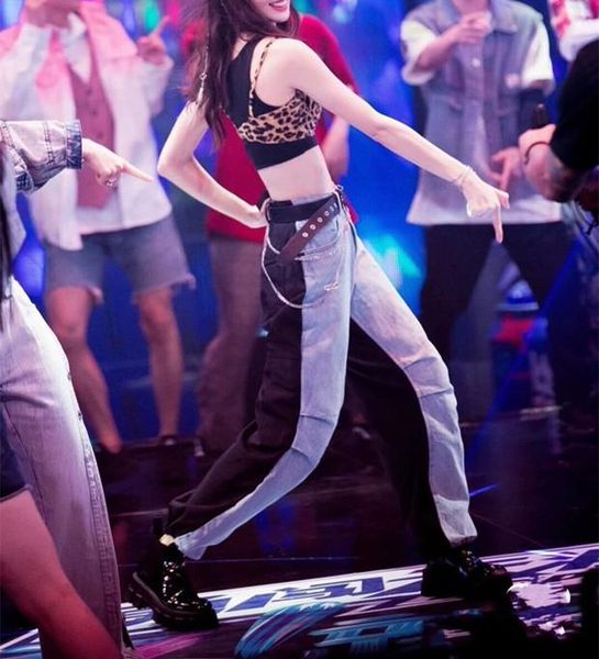 

women jeans full length jeans casual suit wide leg high waist 2020 spring winter full pants loose, Blue