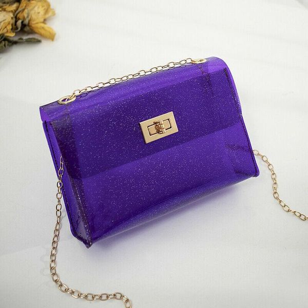 

lady messenger bbyxgg shoulders jelly package bag mobile phone pack purse fashion solid transparent 2019 jelly flap bag h lady tmbnh, Red;black