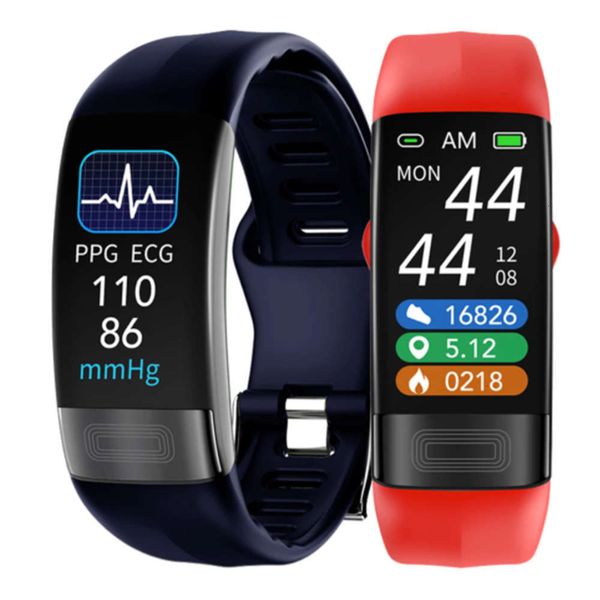 

smart watch p11, wristband with heart rate blood prsure monitor, ecg, hrv, 2021, suitable for ios, and huaweijk