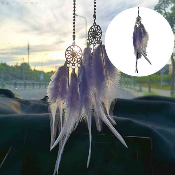 Auto Retrovisor Espelho Pingente Bonito Dream Catcher Interior Ornamento para Decoração de Carro Aniversário Presents Chapas de Vento