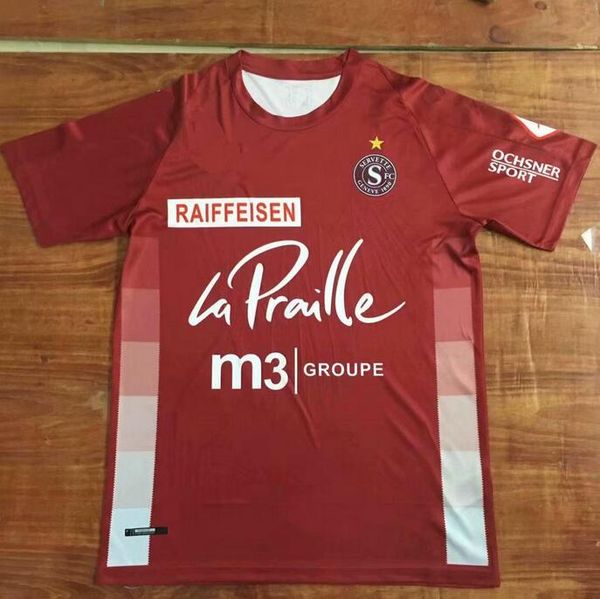 

2020 2021 servette fc soccer jerseys 20 21 home football shirt switzerland club servette men uniform maillot de futol camiseta, Black;yellow