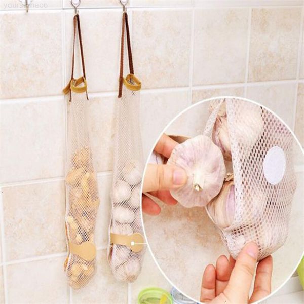

vegetable onion potato saver waste bags pepper holder kitchen garbage trash storage mesh bag