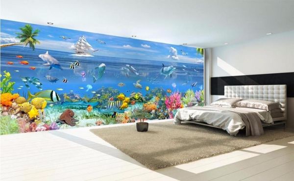 

wallpapers custom mural picture 3d room wallpaper hd underwater world fish decoration painting wall murals for walls 3 d