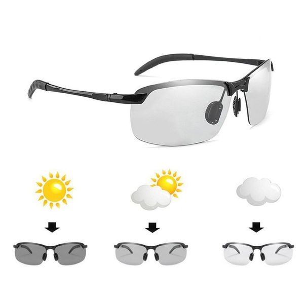 

erclassic driving pchromic sunglasses polarized chameleon discoloration sun glasses for men anti-glare goggles 3043vip