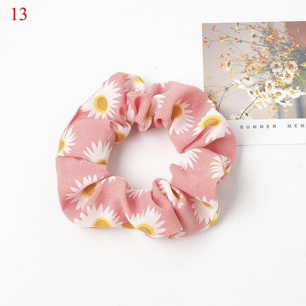 

daisy floral print hair rings chiffon gum rope ring for girls cute elastic ponytail headbands summer elegant rubber bands q bbyfjm