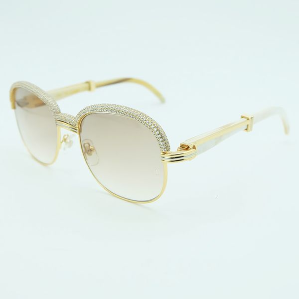 

2021 new diamond men oval sunglasses stainless steel rhinestones sunglass vintage women sun glasses wzgp, White;black