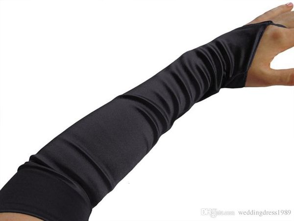 

satin fingerless bridal party gloves white wedding accessories in-stock ing